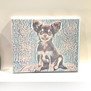 Colorful “Chihuahua” puppy canvas